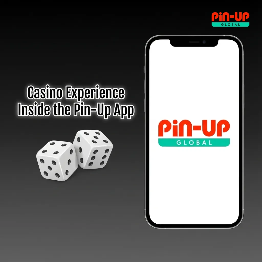 Phone screen showing Pin-Up app casino lobby with slots, live tables, and promos for games like Sweet Bonanza and Book of Dead