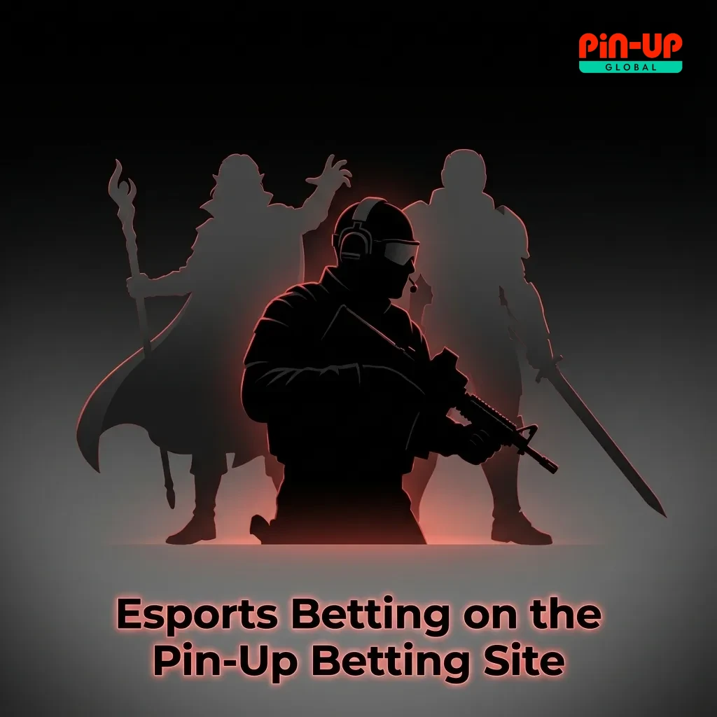 Pin-Up betting site esports section showing Dota 2, CS 2, StarCraft, and League of Legends betting markets