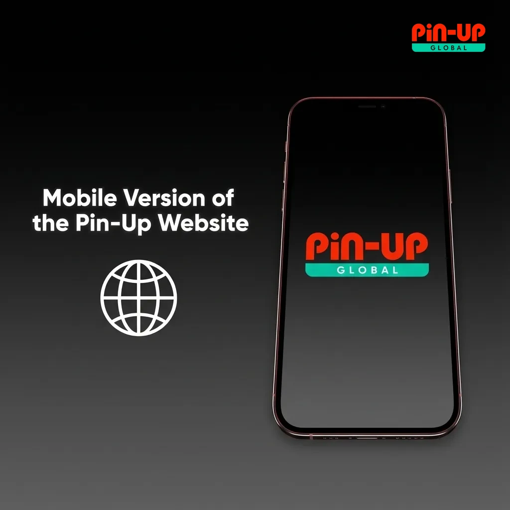 Smartphone showing the Pin-Up betting mobile site with vertical menus, odds, and game tiles optimized for one-handed navigation