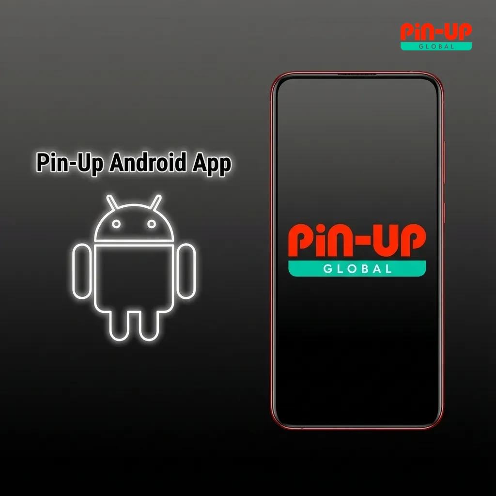 Smartphone screen showing Pin-Up India Android app interface with live odds, casino games, and download/install steps