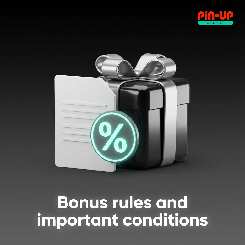 Infographic titled “Bonus rules and important conditions” summarizing key wagering limits, eligibility, and responsible play rules.