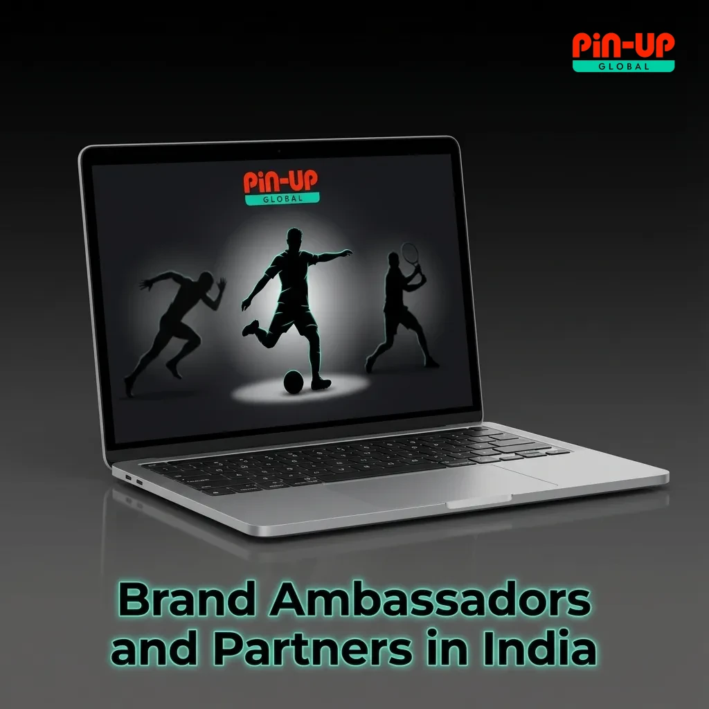 Infographic stating Pin-Up has no India-specific brand ambassadors or partnerships, highlighting licenses and user-focused features