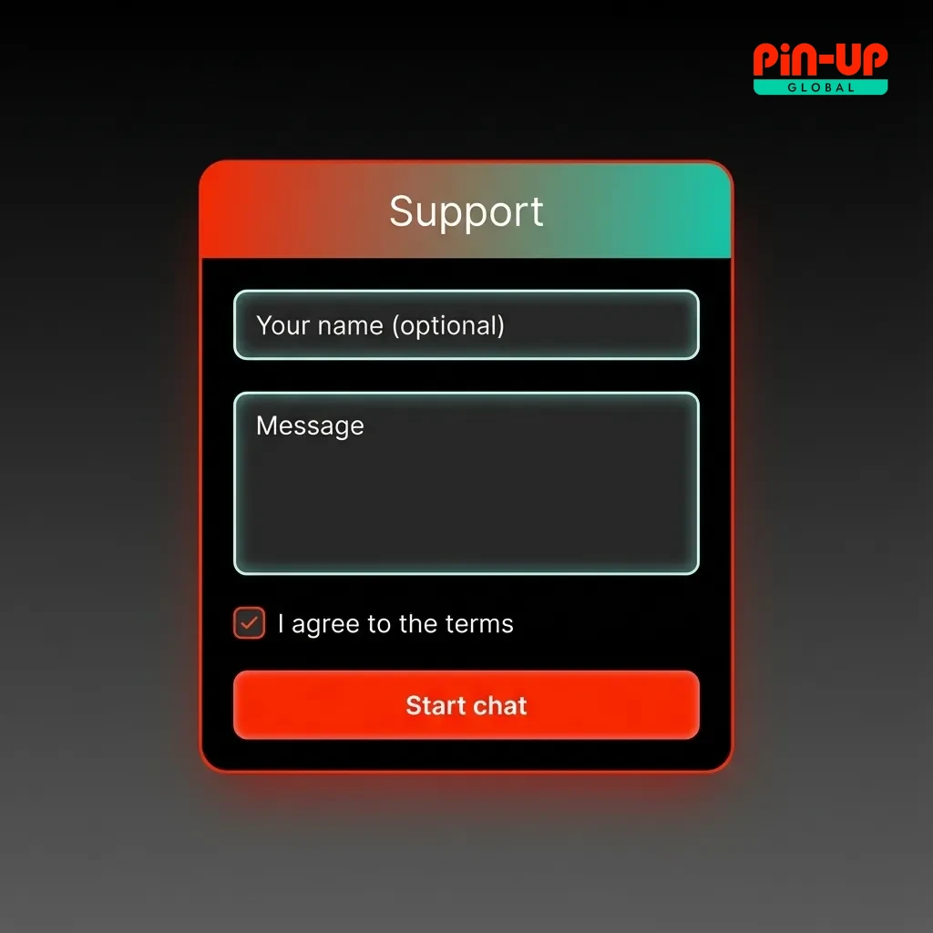 Illustration of Pin-Up India 24/7 customer support with live chat, email, and FAQ icons on a laptop and phone screen