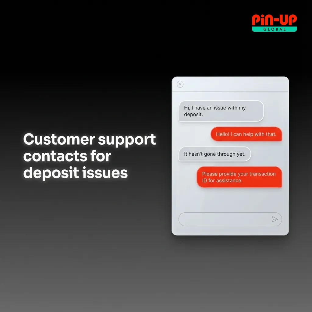 Infographic listing live chat, email, phone, and messaging app contacts for deposit issue customer support
