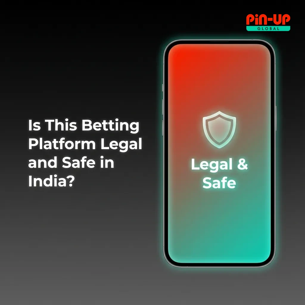 Illustration asking if an online betting platform is legal and safe in India, with icons for license, privacy, and responsible gaming