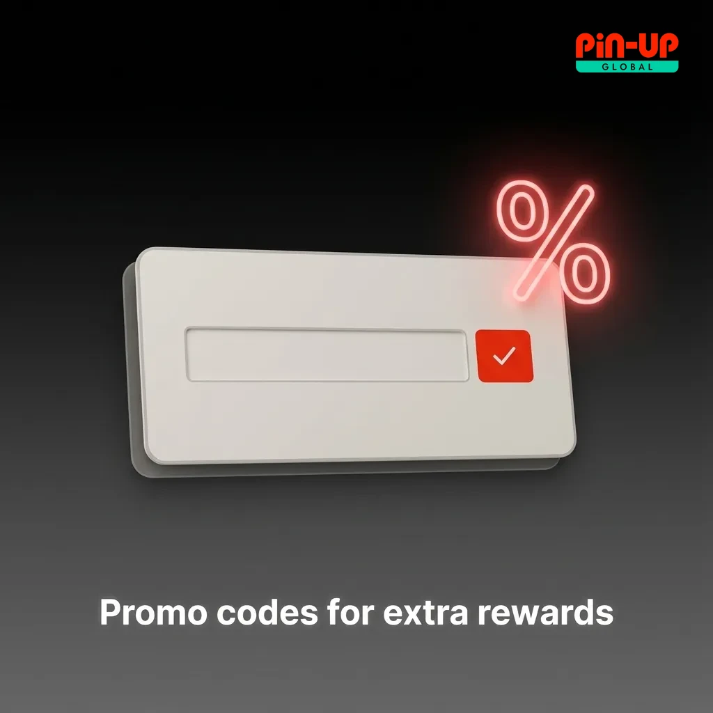 Table of promo codes with PINUPWELCOME, PINUPSPORT, PINUPRELOAD and steps to apply bonuses during deposit