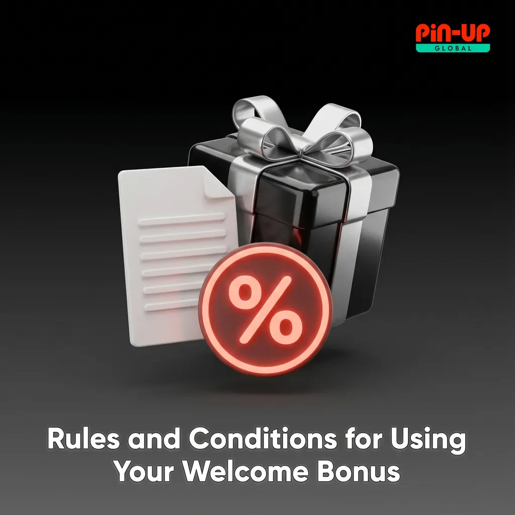 Infographic listing Pin-Up welcome bonus rules, wagering requirements, eligibility, limits, and terms for Indian players