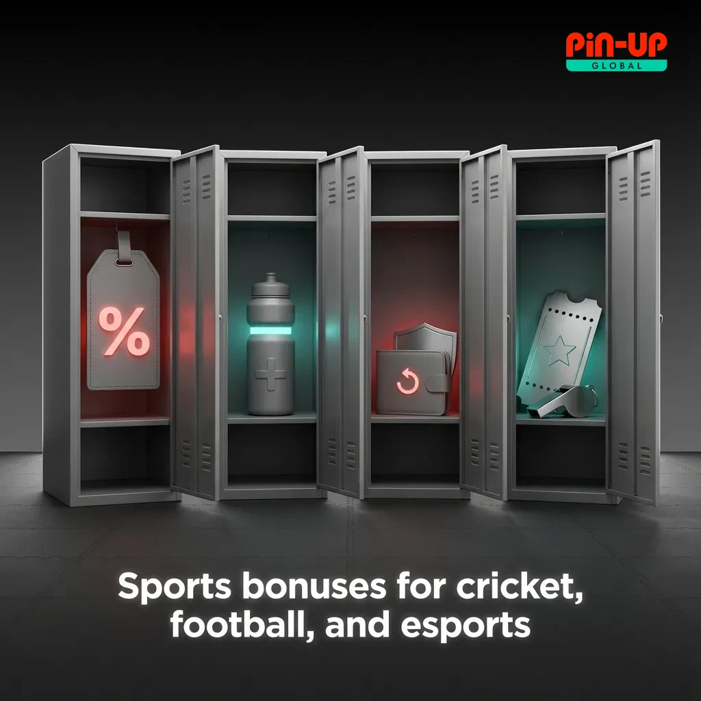 Banner showing sports betting bonuses for cricket, football, tennis, kabaddi and esports with offer cards and odds details