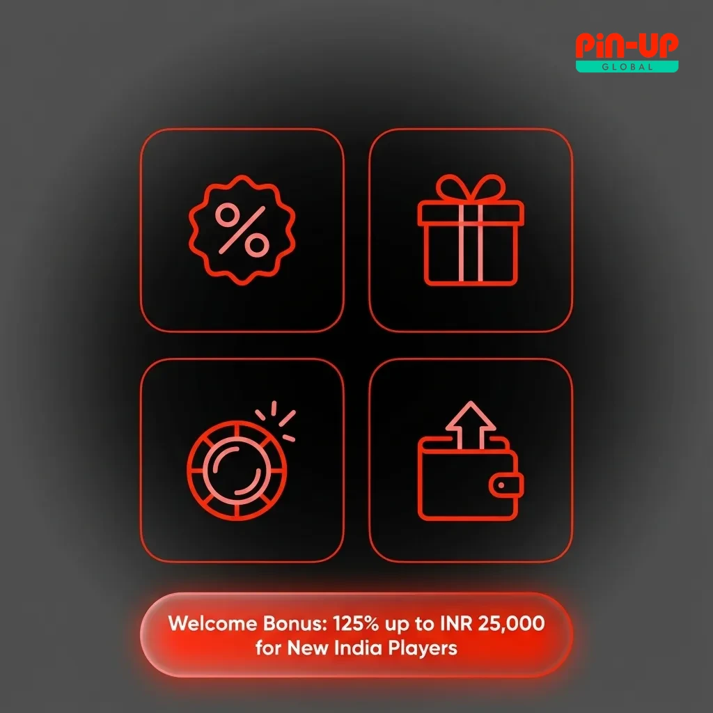 Welcome bonus banner: 125% up to INR 25,000 for new India casino players on first deposit