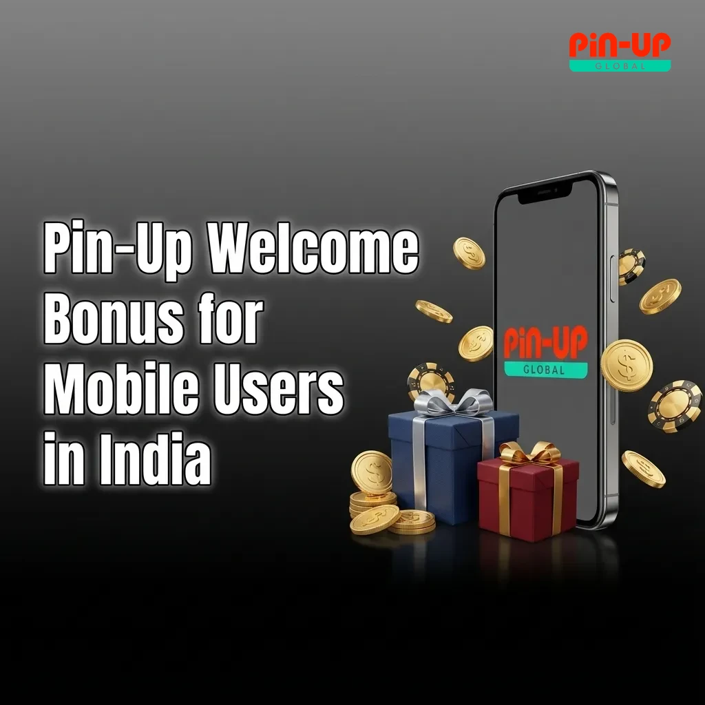 Mobile promo banner showing “Pin-Up 125% welcome bonus up to ₹25,000” for new Android and iOS casino and sports bettors in India