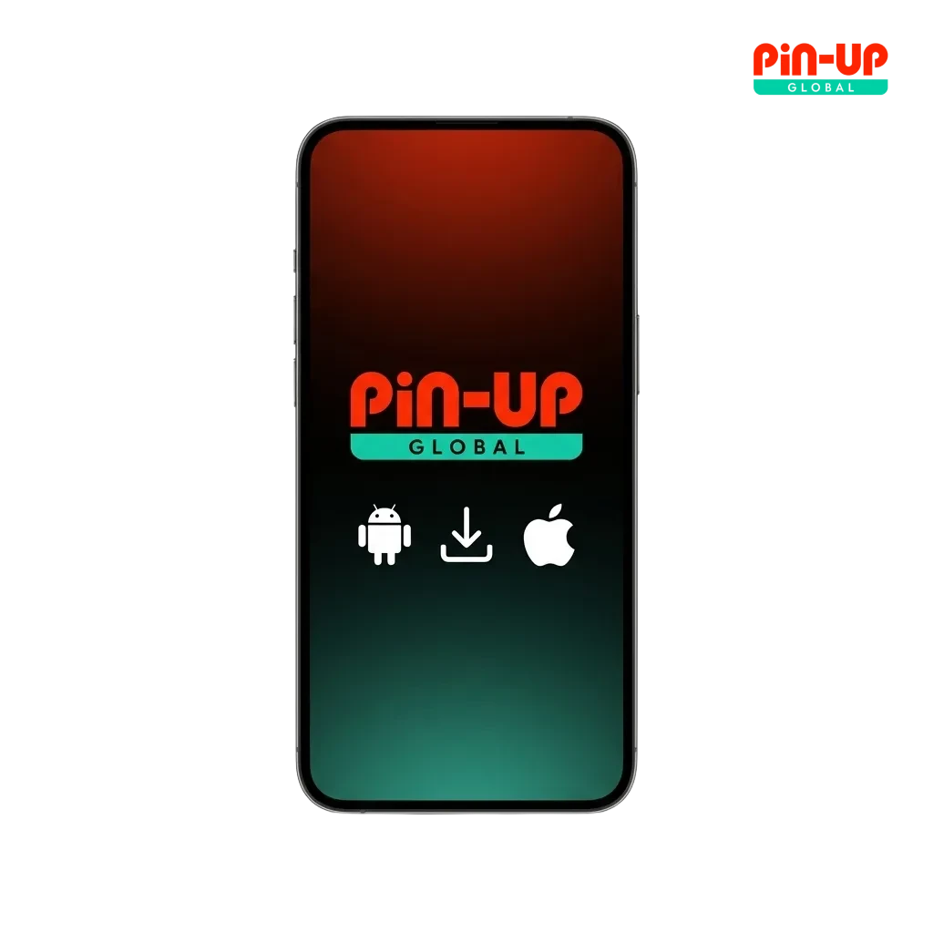 Smartphone showing Pin-Up betting app in India with sports icons, casino games, rupee balance, and welcome bonus offer