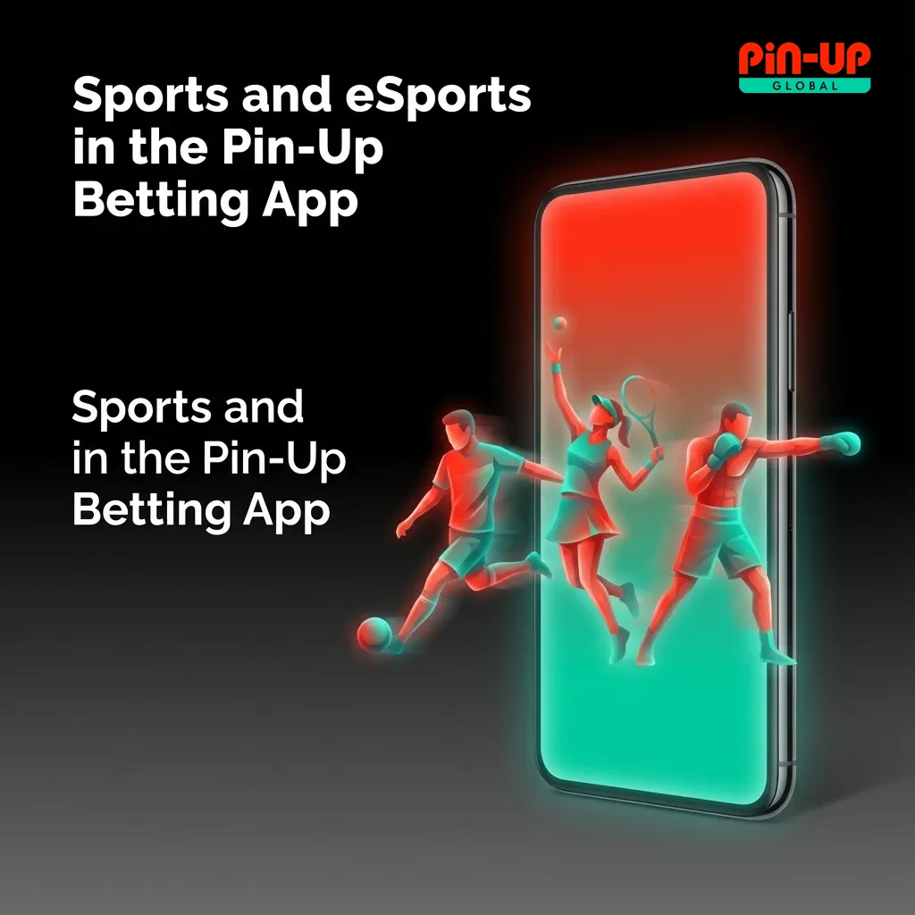Pin-Up betting app interface showing live and pre-match odds for sports and eSports like cricket, football, CS:GO, and Dota 2
