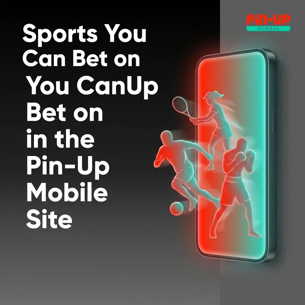 Pin-Up mobile betting screen showing icons for cricket, football, tennis, kabaddi, esports and more sports markets.