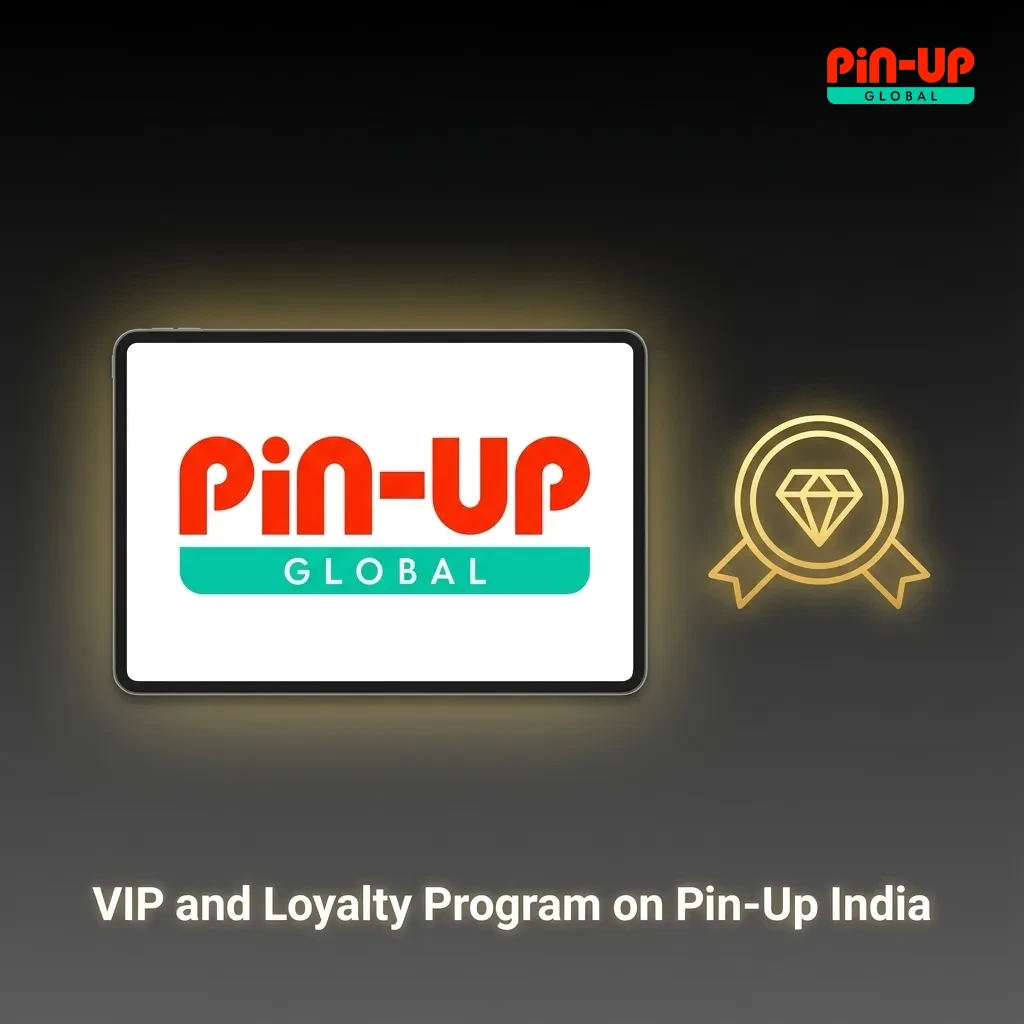Pin-Up India VIP tiers screen showing loyalty levels, cashback, bonuses, and exchangeable points for free bets and spins