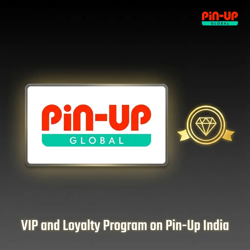 Illustration of Pin-Up India VIP tiers with loyalty points, cashback, personal manager, and exclusive tournament rewards