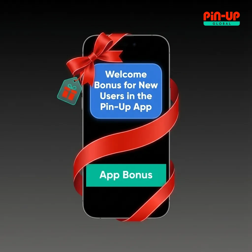 Pin-Up app welcome bonus screen showing choice between Sports and Casino offers for new users in India